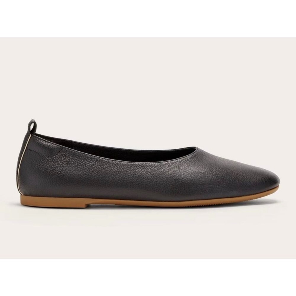 Everlane The Day Glove Black Pebbled Leather Ballet Flats Womens 10.5 Made Italy - Picture 4 of 9